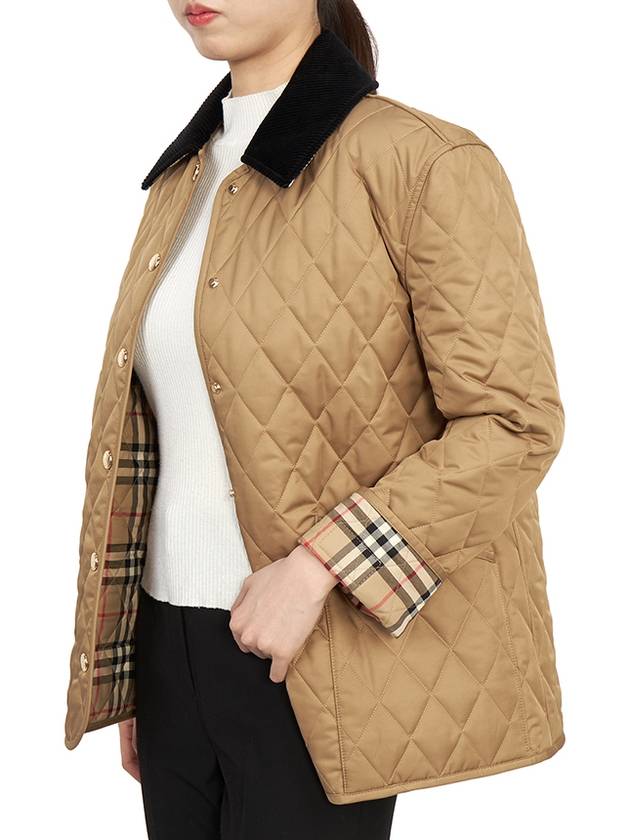 Women's Diamond Quilted Jacket Brown - BURBERRY - BALAAN 8