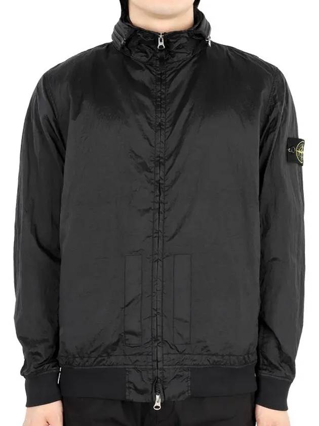 Men's Logo Patch Nylon Metal Zip-up Jacket Black - STONE ISLAND - BALAAN 2