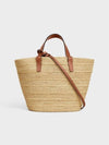 Teen Supple Classic Panier Raffia Tote Bag Tan - CELINE - BALAAN 5