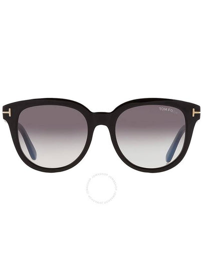 Eyewear Round Square Silver Rim Acetate Sunglasses Black Purple - TOM FORD - BALAAN 2