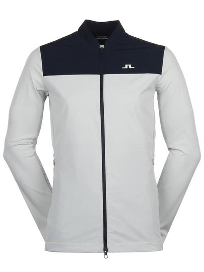 Jeff Hybrid Zip-Up Jacket Light Grey Melange - J.LINDEBERG - BALAAN 2