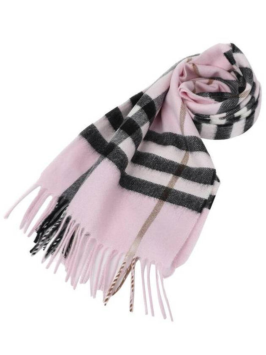 Check Cashmere Muffler Rose - BURBERRY - BALAAN 2