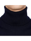 Heart Logo Wool Turtleneck Navy - AMI - BALAAN 7