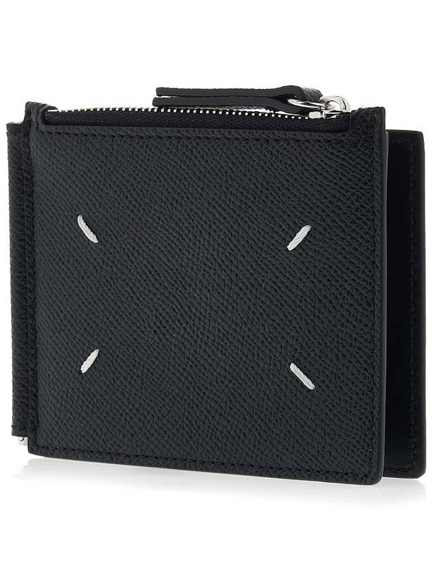 Stitch Money Clip Card Wallet Black - MAISON MARGIELA - BALAAN 3