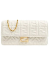 FF Baguette Nappa Leather Long Wallet White - FENDI - BALAAN 3