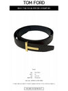 T Buckle Reversible 30MM Belt Brown Black 122TB224 LCL220G 3BN18 TEO - TOM FORD - BALAAN 2