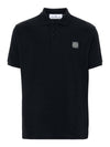 Compass Patch Short Sleeve Polo Shirt Navy - STONE ISLAND - BALAAN 2