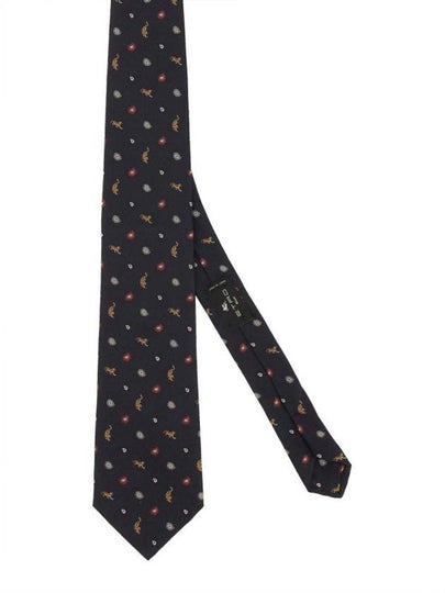 Jacquard pattern silk tie - ETRO - BALAAN 2