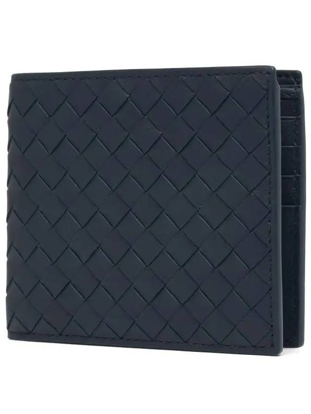 Intrecciato Calf Leather Half Wallet Navy - BOTTEGA VENETA - BALAAN 5