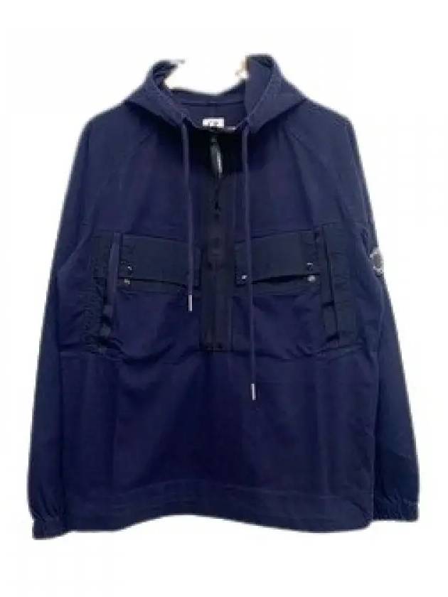 Two Pocket Hooded Anorak Navy - CP COMPANY - BALAAN 4