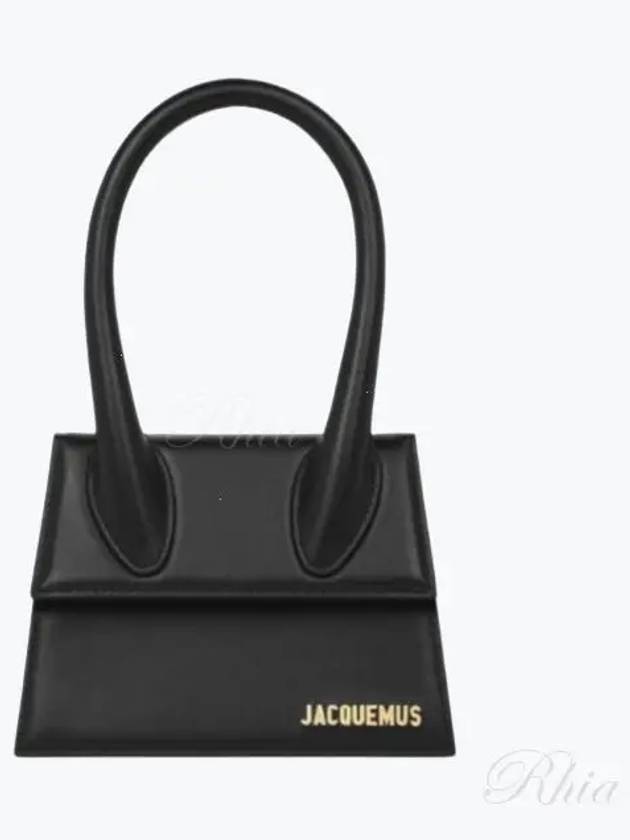 Le Chiquito Moyen Medium Leather Tote Bag Black - JACQUEMUS - BALAAN 2