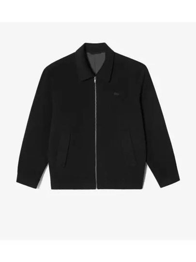 Men s Wool Trucker Jacket Black - LACOSTE - BALAAN 1