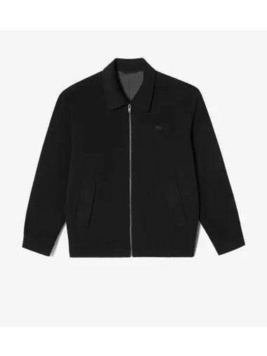 Men s Wool Trucker Jacket Black - LACOSTE - BALAAN 1