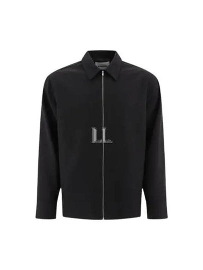 Gavardin Shirt Zip-Up Jacket Black - JIL SANDER - BALAAN 2