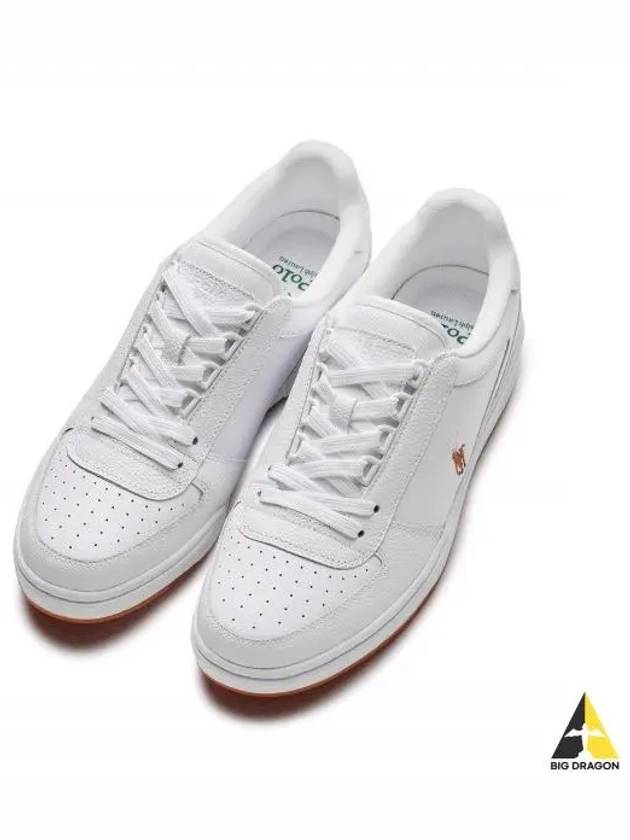 Polo Court Leather Low Top Sneakers White - POLO RALPH LAUREN - BALAAN 1