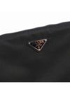 Triangle Logo Re-Nylon Saffiano Leather Shoulder Bag Black - PRADA - BALAAN 4