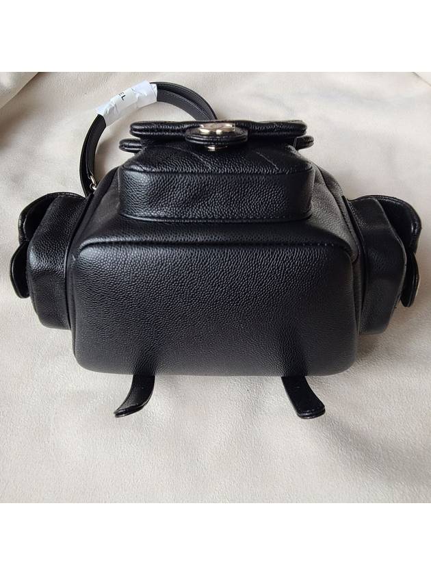 Grained Shiny Calfskin Small Backpack Black - CHANEL - BALAAN 6