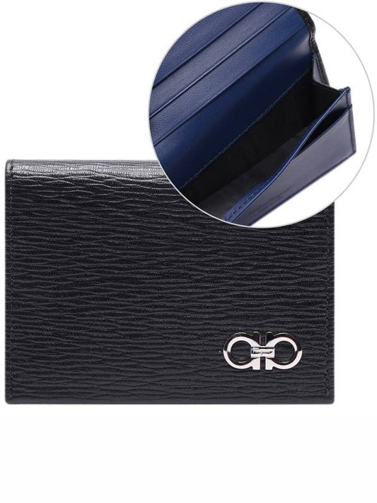 Gancini Card Wallet Black - SALVATORE FERRAGAMO - BALAAN 2