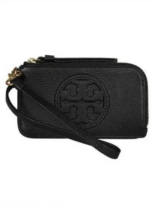 Miller Top Zip Leather Card Wallet Black - TORY BURCH - BALAAN 2