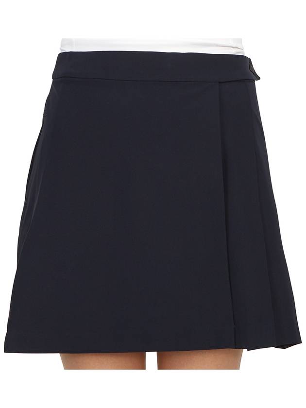 Women's Cataleya Pleated Skirt Navy - J.LINDEBERG - BALAAN 7