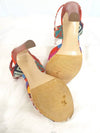 Daol Beomeo Branch Multicolor fabric open toe slingback 36 Condition A - HERMES - BALAAN 6