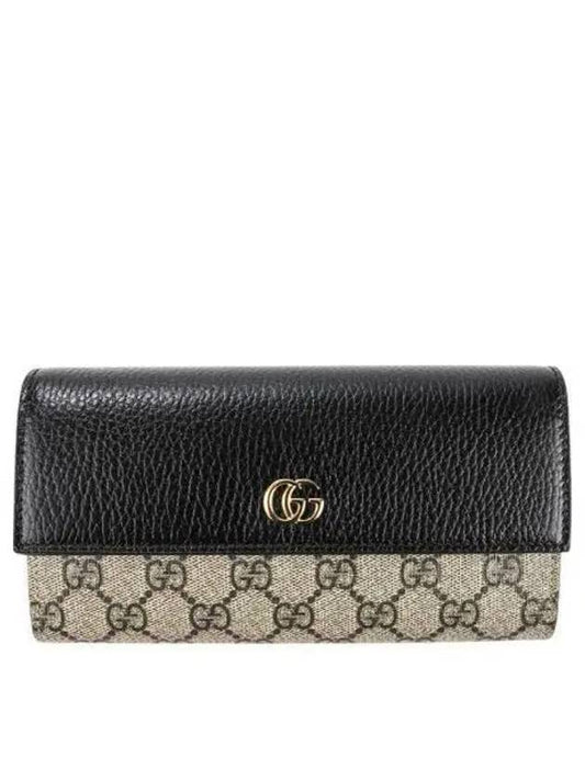 GG Marmont Continental Leather Long Wallet Black - GUCCI - BALAAN 2