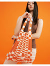 Shoulder bag grid orange - PLEATSMAMA - BALAAN 2