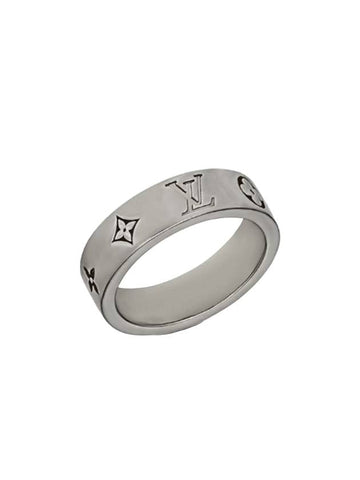 LV Mosaic Thin Ring Silver - LOUIS VUITTON - BALAAN 1