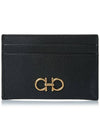 Gancini Card Wallet Black - SALVATORE FERRAGAMO - BALAAN 2