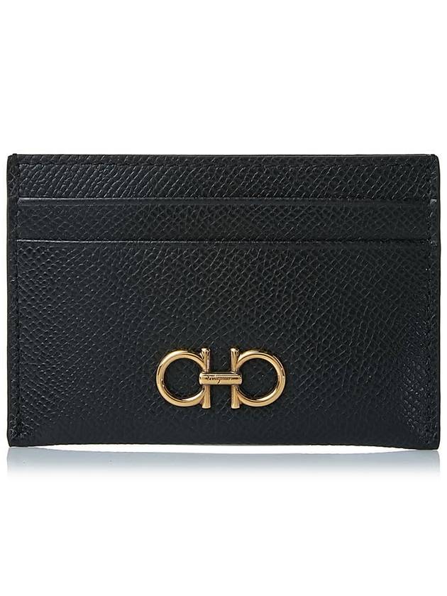 Gancini Card Wallet Black - SALVATORE FERRAGAMO - BALAAN 2