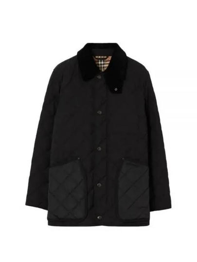 Quilted Thermoregulated Barn Jacket Black - BURBERRY - BALAAN 2