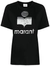 Zwell Logo Print Short Sleeve T-Shirt Black - ISABEL MARANT - BALAAN 2