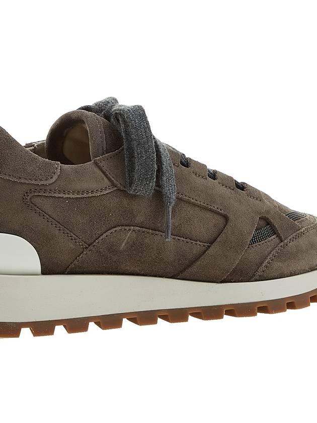 Women's Suede Low Top Sneakers Brown - BRUNELLO CUCINELLI - BALAAN 11