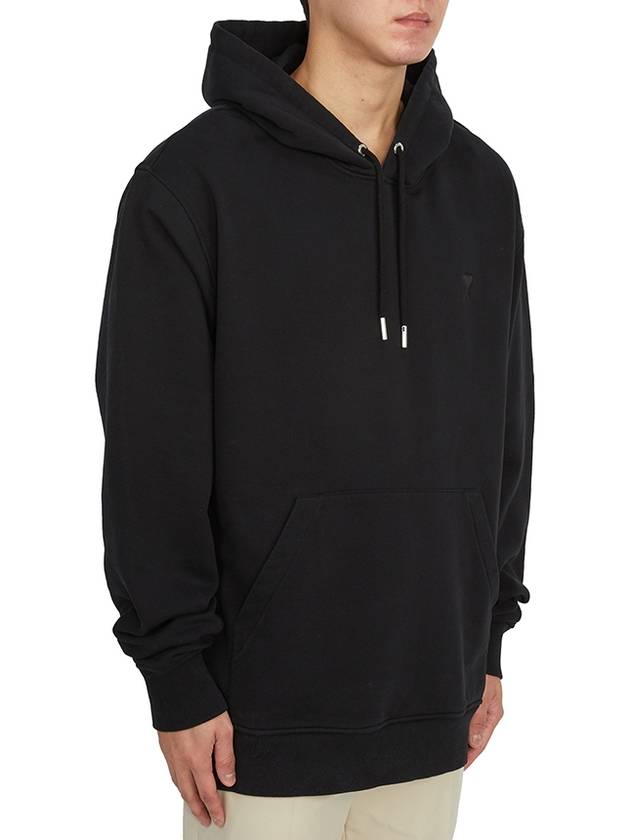 Mini Heart Logo Hoodie Black - AMI - BALAAN 4