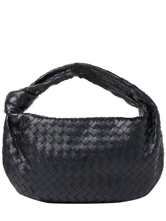 Intrecciato Lambskin Small Shoulder Bag Black - BOTTEGA VENETA - BALAAN 2