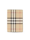 Check Leather Passport Case - BURBERRY - BALAAN 2