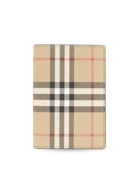 Check Leather Passport Case - BURBERRY - BALAAN 2