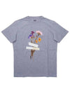 Print Dream Cotton Short Sleeve T-Shirt Gray - GOLDEN GOOSE - BALAAN.