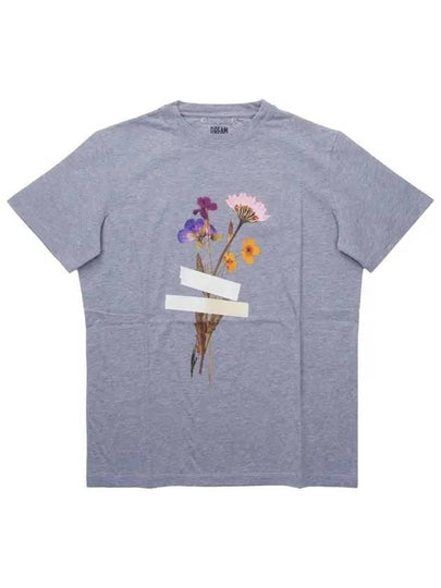 Print Dream Cotton Short Sleeve T-Shirt Grey - GOLDEN GOOSE - BALAAN 2