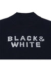 Women s Hotfix Logo High Neck Sweater 2634LXKW NAVY - BLACK&WHITE - BALAAN 4