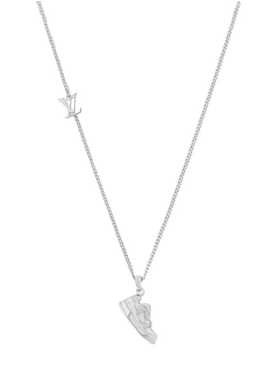 LV Trainer Necklace Silver - LOUIS VUITTON - BALAAN 1