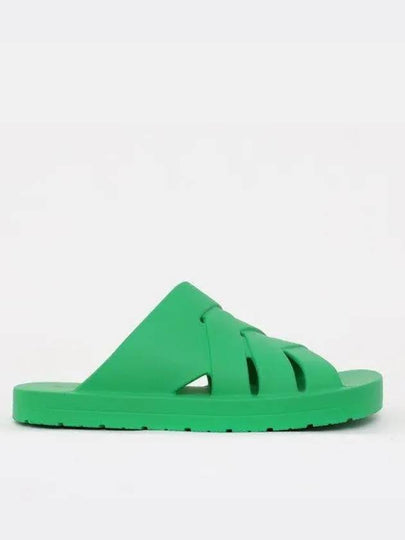 Flintston Intrecciato Matte Rubber Sandals Parakeet - BOTTEGA VENETA - BALAAN 2