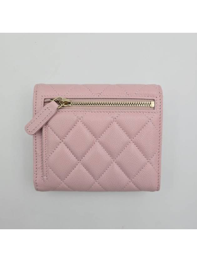 Classic snap flap bi fold wallet light pink AP0231 - CHANEL - BALAAN 4