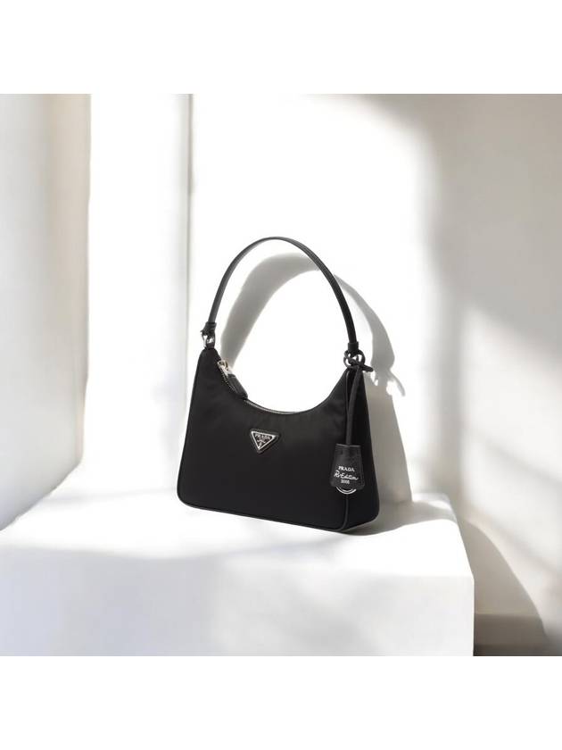 Re-Edition 2005 Saffiano Trimming Re-Nylon Shoulder Bag Black - PRADA - BALAAN 3