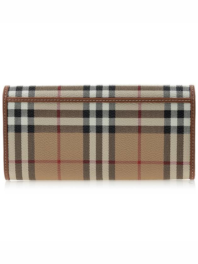 Vintage Check Flap Long Wallet Beige - BURBERRY - BALAAN 4