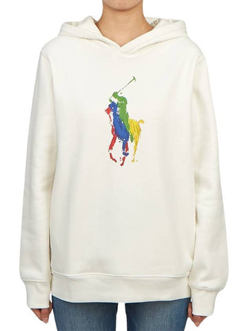 Kids brushed hoodie 323925619003 WHITE Adults can wear - POLO RALPH LAUREN - BALAAN 1