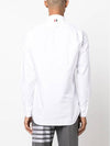 Men's Logo Patch Classic Cotton Long-Sleeve Shirt White - THOM BROWNE - BALAAN 5