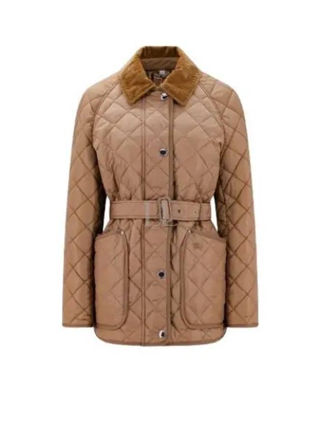 Diamond Quilted Nylon Jacket Beige - BURBERRY - BALAAN 2