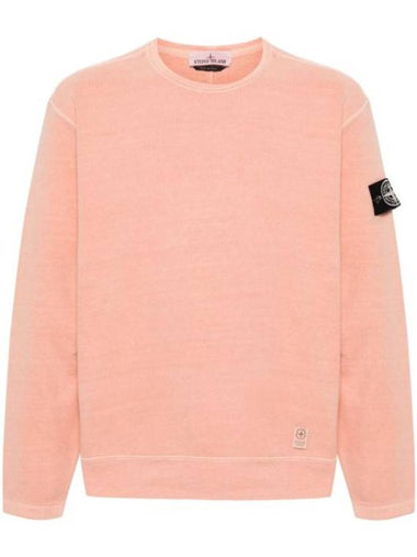 70% Recycled Cotton Fleece Tinto Terra Sweatshirt Pink - STONE ISLAND - BALAAN 1