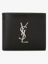 East/West Wallet In Smooth Leather Black - SAINT LAURENT - BALAAN 3